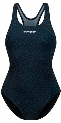 2024 Orca Frauen Core One Piece Swimsuit MS51 - Dark Blue Diploria