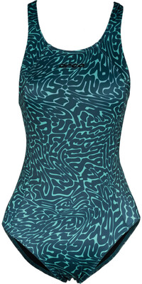 2024 Orca Womens Core One Piece Swimsuit MS51 - Green Diploria