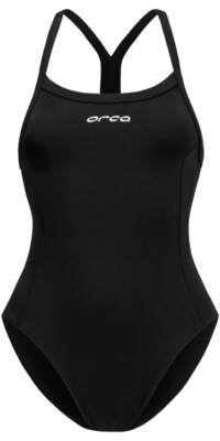 2024 Orca Frauen Core One-Piece Thin Strap Swimsuit MS51TT35 - Black