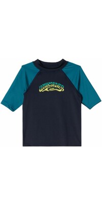 2024 Quiksilver Kids Everyday Short Sleeve UV50 Rash Vest AQBWR03064 - Navy / Blue