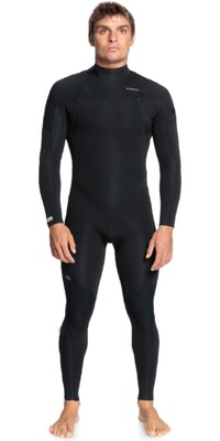 2024 Quiksilver Männer Everyday Sessions 4/3mm Rückenreißverschluss Neoprenanzug EQYW103206 - Black