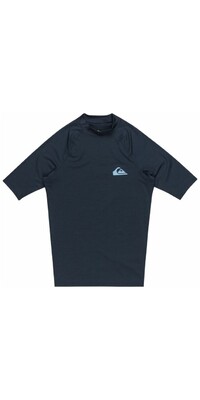 2024 Quiksilver Mens Everyday UV50 Short Sleeve Rash Vest AQYWR03130 - Dark Navy Heather