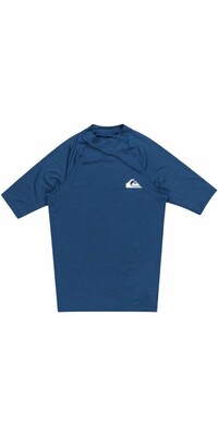 2024 Quiksilver Mnner Everyday UV50 Short Sleeve Lycra Vest AQYWR03130 - Monaco Blue Heather