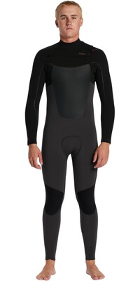 2024 Quiksilver Männer Marathon Sessions 4/3mm Brustreißverschluss Neoprenanzug EQYW103214 - Black / Jet