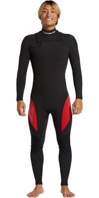 2024 Quiksilver Mnner Mercury 4/3mm Brustreiverschluss Neoprenanzug AQYW103116 - High Risk Red