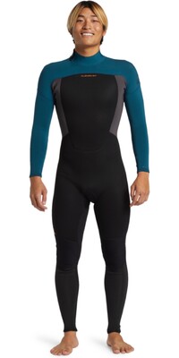 2024 Quiksilver Mnner Prologue 3/2mm Flatlock Rckenreiverschluss Neoprenanzug EQYW103223 - Midnight Turquoise