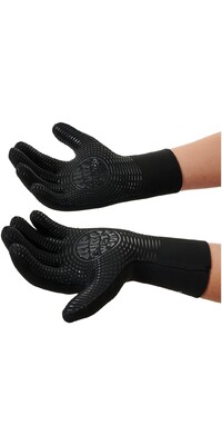 2024 Rip Curl Kids Dawn Patrol 2mm Gloves 000BSA - Black