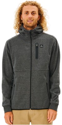 2024 Rip Curl Mnner Anti Series Ausgeschiedene Zip Through Fleece CFEDB9 - Charcoal Marle