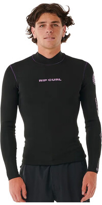 2024 Rip Curl Mens Dawn Patrol 1.5mm Long Sleeve Wetsuit Jacket 122MWJ - Black / Purple
