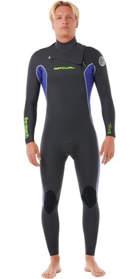 2024 Rip Curl Mnner Dawn Patrol Performance 4/3mm Brustreiverschluss Neoprenanzug 15DMFS - Wild Berry