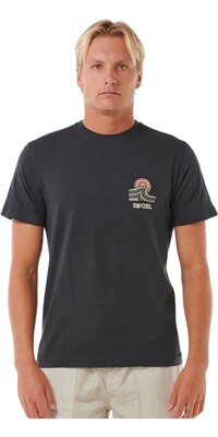 Rip Curl Mnner 2024 Salzwasserkultur Hazey Tee 0JOMTE - Washed Black