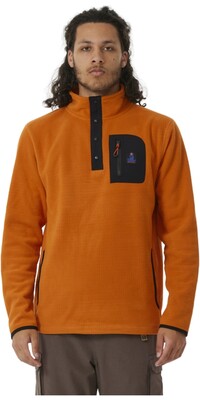 2024 Rip Curl Männer Suche Polar Fleece Crew 05QMFL - Orange Amber