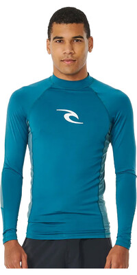 2024 Rip Curl Mnner Waves UPF Performance Langrmelige Lycra-Weste 141MRV - Deep Ocean