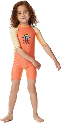 2024 Rip Curl Toddler Cosmic UV Short Sleeve Swim Suit TNDTRV - Red Rock