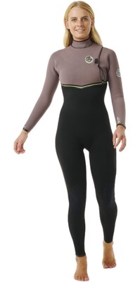 2024 Rip Curl Frauen E-Bomb 3/2mm Zip-frei Neoprenanzug 14MWFS - Eggplant