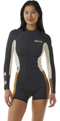 2024 Rip Curl Womens Dawn Patrol 2mm Long Sleeve Back Zip Spring Wetsuit 133WSP - Light Brown