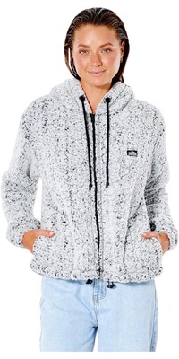 2024 Rip Curl Frauen Dark And Stormy Zip Through Fleece GFEKN1 - Light Grey