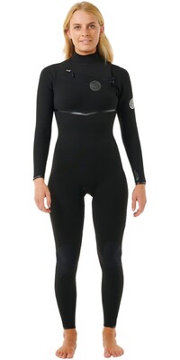 2024 Rip Curl Womens E-Bomb 3/2mm Chest Zip Wetsuit 15NWFS - Black