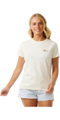 2024 Rip Curl Frauen Wild Bloom Standard Tee 0D9WTE - Bone