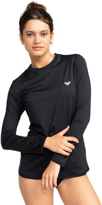 2024 Roxy Frauen New Enjoy Waves Long Sleeve Rash Guard ERJWR03698 - Anthracite