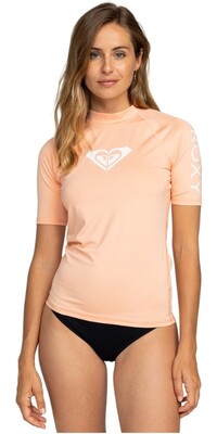 2024 Roxy Frauen Wholehearted Short Sleeve Lycra Weste ERJWR03548 - Salmon