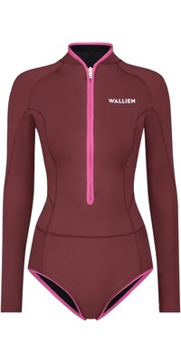 Wallien Frauen 1.5mm Front Zip 2024 Horizonia Yulex Springsuit Neoprenanzug 101006011 - Red