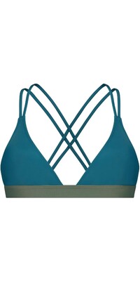 2024 Wallien Womens Bikini Top Cross 102029001 - Teal / Green