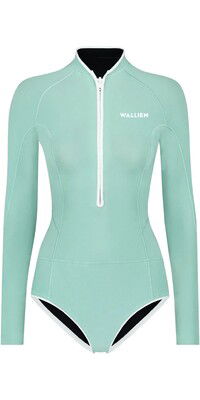 2024 Wallien Womens Yulex Horizonia 1.5mm Springsuit Wetsuit 101006010 - Aquamarine