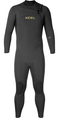 2024 Xcel Mens Comp 5/4mm Chest Zip Wetsuit MN54ZXC4BK - Black