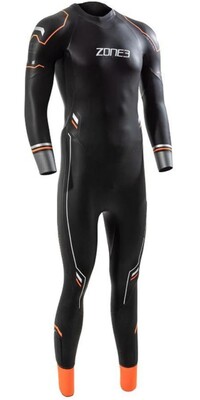 2024 ZONE3 Mens Thermal Aspire Wetsuit WS22MTHRM101 - Black / Orange