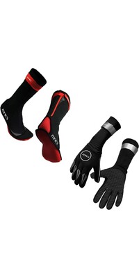 2024 Zone3 2mm Neopren Schwimmhandschuhe & Zone3 2mm Neopren Schwimmsocken Bundle