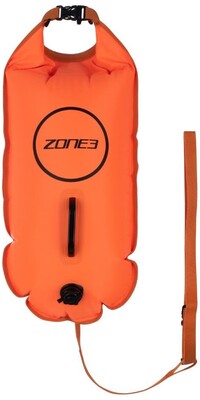 2024 Zone3 Recycled 2 LED Licht 28L Rucksack Schwimmen Sicherheit Boje & Dry Tasche SA23R2LBP113 - Hi-Vis Orange