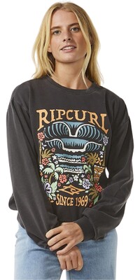 2025 Rip Curl Frauen Tiki Tropic Entspannt Crew 05CWFL - Washed Black