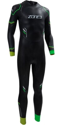 2025 ZONE3 Junior Abenteuer-Schwimmanzug WS21KADV101 - Black / Grn