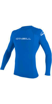 2023 O'Neill Mens Basic Skins Long Sleeve Crew Rash Vest 3342 - Pacific