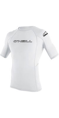 2024 O'Neill Youth Basic Skins Short Sleeve Rash Vest 3345 - White