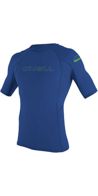 2024 O'Neill Youth Basic Skins Short Sleeve Rash Vest 3345 - Pacific