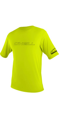 2024 O'Neill Youth Basic Skins Short Sleeve Rash Tee 3422 - Lime