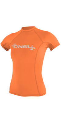 2023 O'Neill Frauen Basic Skins Kurzarm-Lycra-Weste 3548 - Light Grapefruit