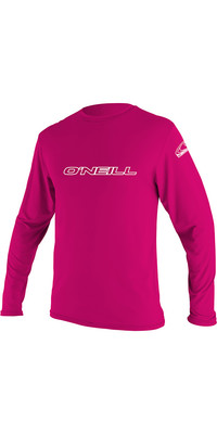 2024 O'Neill Youth Basic Skins Long Sleeve Rash Tee 4341 - Watermelon