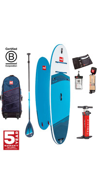 2024 Red Paddle Co 10'2'' Ride MSL Stand Up Paddle Board , Tasche, Pumpe & Hybrid Tough Paddle 001-001-001-0109 - Blue