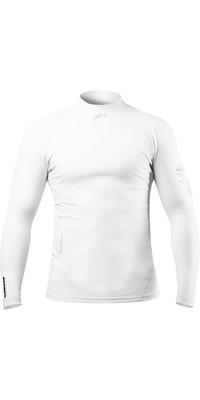 2024 Zhik Mens Eco UPF50+ Long Sleeve Spandex Rash Guard DTP-0063 - White