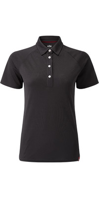 2023 Gill Damen Uv Tec Polo Top Charcoal Uv008w