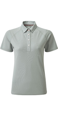 2024 Gill Womens UV Tec Polo Top Grey UV008W