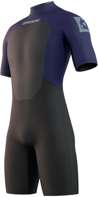 2024 Mystic Mens Brand 3/2mm Back Zip Shorty Wetsuit 210316 - Night Blue