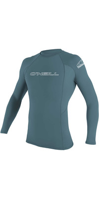 2023 O'Neill Basic Skins Long Sleeve Crew Rash Vest 3342 - Dusty Blue