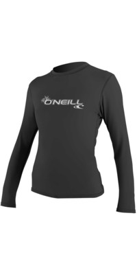 2024 O'neill Women's Basic Skins Langarm T-Shirt 4340 - Schwarz