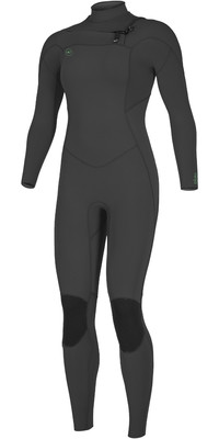 2024 O'Neill Womens Ninja 3/2mm Chest Zip GBS Wetsuit 5472 - Black