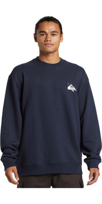 2024 Quiksilver Mnner DNA Petroglyph Crew Sweatshirt AQYFT03374 - Dark Navy