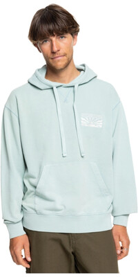 2024 Quiksilver Männer Garment Dye Screen Hoodie EQYFT04972 - Aquifer